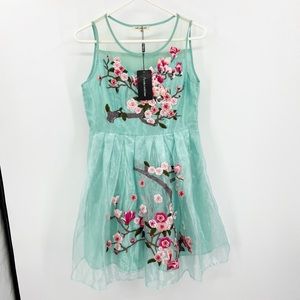 NEW Celine Yan Embroidered Dress XL